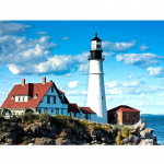 5D isetegemise teemantmaal  Majaka maastik  Rhinestone'i tikandiga ristpistes 20X30CM