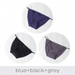 Seksikad G-String p&uuml;ksid T-selja stringid naiste aluspesu &otilde;mblusteta puuvillased p&uuml;ksid t&uuml;drukutele madala k&otilde;rgusega bikiinip&uuml;ksid 3 tk / partii DULASI M sinine