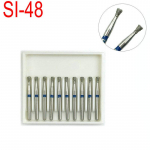 10 tk Dental Diamond Bur Drill Hammaste poleerimine siluv puur &Uuml;he &uuml;mberp&ouml;&ouml;ratud koonuse t&uuml;&uuml;pi hammaste valgendamise t&ouml;&ouml;riist SI-48