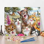 K&auml;sitsi maalitud kodukaunistus Digitaalne &otilde;limaal L&otilde;uend Numbrid &Otilde;limaal DIY maal numbrite j&auml;rgi 40x50cm no frame