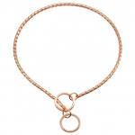 Kvaliteetne Dog Choker Snake kett Koerte Treening Kaelarihm Raskemetallist lemmikloomade libisemisrihmad Kuldsed Keskmistele Suurtele Koertele Pitbull 45cm kuld