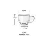 2 tk Topeltseinaga klaastass &Otilde;lle Kohv S&uuml;dametopsid Kuumakindel P&otilde;letusvastane K&auml;epide Joogikruus Teekruusid L&auml;bipaistvad joogin&otilde;ud 2pcs 220ml