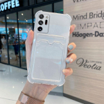 Kaardipesa &uuml;mbris Samsung Galaxy A02S A10S A12 A32 A22 A42 A52 A72 A82 S10 S20 S21 kukkumisvastased l&auml;bipaistvad pehmed kaaned iPhone'i/Huawei/Xiaomi jaoks Huawei Mate 40 Pro sinine