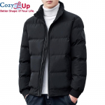 Cozy Up Mehed Talvine Uus vabaaja soe paks veekindel jope Meeste mantel uued s&uuml;gisr&otilde;ivad Tuulekindel m&uuml;ts Meeste jope M must