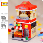 LOZ 1628 City Street Pizzeria Pizzapood Pood Restoran Arhitektuur Mudel Mini Plokid Tellised Ehitusm&auml;nguasi ilma kastita