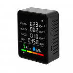 Majapidamises kasutatava &otilde;hukvaliteedi detektori multifunktsionaalne CO2 tester s&uuml;sinikdioksiidi PM2.5 TVOC HCHO v&auml;&auml;rtusega must