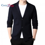 Cozy Up klassikalised taskukardiganid meeste moodne triibuline pehme kampsun Pull Homme M must