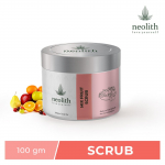 Neolith Mix Fruit Scrub || &Otilde;rn kooriv nahk, eemaldab surnud naha, eemaldab mustpead, mandli&otilde;liga || Parabeeni-, r&auml;ni- ja sulfaadivaba 100 g 100 GM oranž
