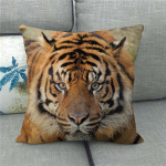 Tiger Head Print padja kate Padjadekoratsioon Troopical Animal Tiger Padjap&uuml;&uuml;r Kodusisustus Diivani Padjap&uuml;&uuml;r 40x40cm