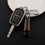 2 nupuga Shell Fob Holder v&otilde;tmehoidja kaitse Renault Kwid liikluss&uuml;mboli jaoks Dacia Sandero Logan Duster 2016 2017 2018 TPU auto v&otilde;tmekaane &uuml;mbris key cover with chain