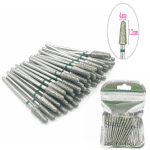 50 tk/pakk Teemantfreesi lihvimispuuriterad Teemantpoleerija HP ​​2,35 mm teemantpoleerija k&uuml;&uuml;nepuuriotsad puur CL40 gray