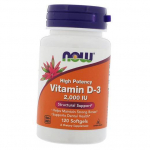 Vitamiin D3 v&auml;ga aktiivne, vitamiin D-3 2000, Now Foods 30 geelikapslit (36128320) 120softgels