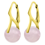 Lily-Crystal [R5995] - K&auml;sit&ouml;&ouml;h&otilde;bedast liiprid 'Mineralia' roosa kullast kvarts - 10 mm Heleroosa