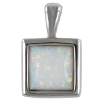 Les Tr&eacute;sors De Lily [R7175] &ndash; h&otilde;bedane ripats 'Goddess Opal' h&otilde;bevalge (roodiumiga kaetud) - 6x6mm valge