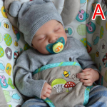 18-tolline P&auml;riselu Nukud Elutruu T&uuml;druk Kogu Keha Vin&uuml;&uuml;l Pehme Kogu Keha Silikoonnukk S7E0 grey-one-size