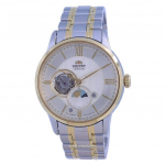 Orient Classic p&auml;ikese ja kuu avatud s&uuml;damega automaatne meeste k&auml;ekell RA-AS0007S10B &scaron;ampanjav&auml;rvi