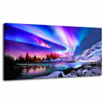 5D isetegemise teemantmaal suurem&otilde;&otilde;tmeline kunst, Northern Lights Nature ristpistes t&auml;isruudukujuline &uuml;mmargune teemantmosaiiktikandid Full Round 40x80CM