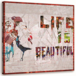 L&otilde;uenditr&uuml;kk Banksy Life on ilus 30x30 hall v&auml;rv