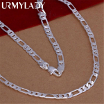 925 Sterling Silver kvaliteetne meeste 6 mm lame kett Kaelakee Mood Ehted naistele meestele kindel kett pulmakink 45cm