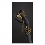 Aafrika naise kunsti maalid seinal Kunst plakatid ja v&auml;ljatr&uuml;kid Mustad k&auml;ed hoiavad kuldseid ehteid L&otilde;uendipildid Kodukaunistus 20cm&times;40cm No Frame