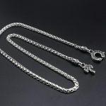 S925 Sterling h&otilde;bedane kaelakee risti hobuseraua pandlaga kaelakee retro do Old Style neutraalse ni&scaron;i disainiga Tai h&otilde;bedane kaelakee 16cm