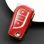 Kvaliteetne TPU auto klappv&otilde;tme &uuml;mbrise kaane korpus, Toyota Auris Corolla Avensis Verso Yaris Aygo Scion TC IM Camry RAV4 Forturner Hilux jaoks punane