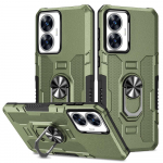 KEYSION p&otilde;rutuskindel soomus&uuml;mbris Realme C55 C33 C30 C30S silikoon+PC metallist r&otilde;ngastatiivi telefoni tagakaas OPPO Realme C33 C55 jaoks for Realme C55 punane