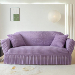 Voldis Seersuckeri diivanikate elutuppa Paks elastne tugeva veniva diivani katted 1/2/3/4 istmega diivani tugitooli kate 3 Seat 190-230cm