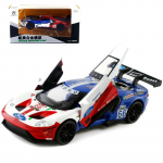 1/32 skaalaga Ford V8 GT Diecast automudeli m&auml;nguasi, tagasit&otilde;mmatav m&auml;nguasi koos heli ja valgusega lastele v&auml;ikelastele poistele t&uuml;drukutele m&otilde;eldud kingituste kollektsioon 1/32-15x6.5x3.5cm punane/sinine