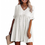 2023. aasta suvine naiste uus avara sifonki kleidi trend S valge