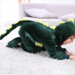 Roheline dinosaurus Cosplay pidžaamad kigurumi onesie pidžaamad Lapsed poistele kapuutsiga magamisriided Talvekingad lastele Naljakad kingitused kost&uuml;&uuml;mid riided t&uuml;drukute komplektid 4T