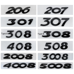 Metallist auto tagumise pagasiruumi kleebise embleemi m&auml;rgi kleebise logo Peugeot 206 207 301 307 308 408 508 2008 3008 4008 5008 GT jaoks 206