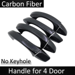 for Volkswagen VW Arteon 3H7 2018  2022 Carbon Fiber Door Handle Cover Car Protective Styling Accessories 4Handle NO Keyhole gray