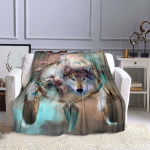 lousidream wolf Vooditekk Wolf Totem tekk Superpehme soe tekk Kate Flanell Kodutekid Kaasaskantav plekk tekk 75x90cm