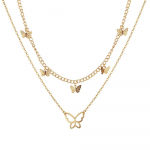 Y2K Fashion Butterfly mitmekihiline kaelakee liblikas ripats Naiste boheemlaste kaelakee ehted kuld