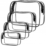 4 tk l&auml;bipaistvad tualetikomplektid PVC veekindel reisimeigikott WC kott kosmeetika organisatsioon meestele, naine, laps (V&auml;ike Keskmine Suur)