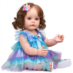 55 cm Reborn Toddler Girl Doll SueSue kogu kehaga silikoonist veekindel vannim&auml;nguasi k&auml;sitsi &uuml;ksikasjalik 3D v&auml;limusega v&auml;rv N&auml;htavad veenid