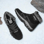 Talvised naiste saapad Meeste soojad lumesaapad Palus poolsaapad meestele Naiste puuvillased kingad 36 must