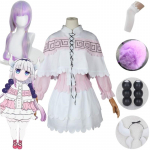 Anime Miss Kobayashi's Dragon Maid Cosplay KannaKamui Kawaii Lolita Seelikukomplekt Neiu Riietus S&auml;rk Halloween Karnevali Kost&uuml;&uuml;mid XS-(Costume+Wig)