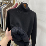 S&uuml;gisene pl&uuml;&uuml;s samet, soe kilpkaelusega naiste kampsun, talv 2023, pehme kootud pulloverid, tugeva p&otilde;hjaga kontoris daami kampsunid 29242 One Size must