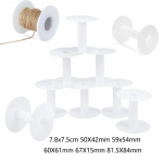 5tk Mitut suurust Plastist rullid ratas Poolid Poolid T&uuml;hjad Pooli traadi kerimisrull Koduks igasugused pitsn&ouml;&ouml;ri paelad 67X15mm-5pcs