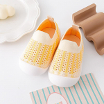 Suvised hingavad v&otilde;rkbeebikingad vasts&uuml;ndinutele ja v&auml;ikelastele, beebit&uuml;drukute kingad, beebisokid-kingad, pehme p&otilde;hi, libisemiskindlad, beebipoiste kingad 0-5 aastat 13cm oranž