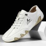 Meeste l&otilde;hustatud nahast vabaajajalatsid Meeste jalan&otilde;ud Mugavad s&otilde;idujalatsid Mokassiinid Meeste jalan&otilde;ud 40 valge