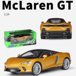 1/24 skaala Welly McLaren GT sulamist automudel, survevalu metallist m&auml;nguasjas&otilde;idukid, automudel K&otilde;rge simulatsiooniga kollektsioon, kingitused lastele 1/24-19.4x7.9x5.2cm kuld
