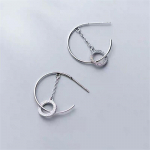 925 Sterling h&otilde;bedane augustamine kristallist &uuml;mmargused k&otilde;rvar&otilde;ngad naistele, t&uuml;drukutele, pulmapeole, naiste ehted Pendientes Eh408