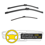 3 TK SKODA Octavia 2004-2011 jaoks 24 19 16 eesmised tagumised klaasipuhasti harjad esiklaas esiklaasi aknal&otilde;ikuri tarvikud 2006 2007 2008 2009 2010 2011 Left Hand