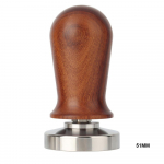 Espresso tamper roostevabast terasest kohvi tamper lameda aluse puidust k&auml;epidemega espresso jaoks 51MM pruun