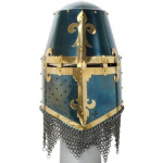 Keskaegne ristis&otilde;dijate ahelpostikiiver Templir&uuml;&uuml;tli must kiiver P&uuml;ha Risti Templiriist Jeruusalemma kiiver sisemise voodriga Parim Halloweeni kingitus