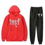 1989 Kaubad Taylor Uus album Merch Hoodies Komplektid Pingutusn&ouml;&ouml;rid N&auml;o kapuutsid Pusad Spordip&uuml;ksid S punane