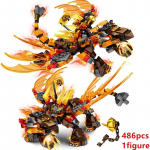 Uus Fire Kuumalaine Transforming Lava Flame Dragons Fightar Titan Hooaeg 14 K&auml;rbsed ehitusklotsid Klassikalised mudelikomplektid Klotsid Kid Kit sulam oranž v&auml;rv